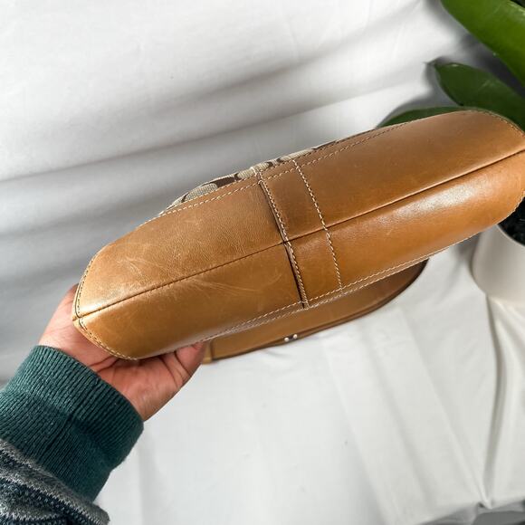 COACH 3574 Y2K VINTAGE Soho Shoulder Bag Double Buckle Tan Leather - Picture 6 of 11